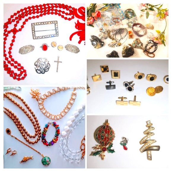 Jewelry - Lot Vintage Antique New Signed Unsigned Wearable Costume Jewelry 3 Lb 5 Ou